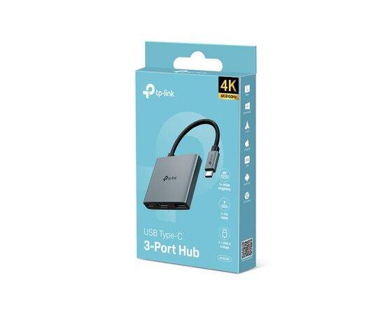 Концентратор TP-Link USB-C 3-in-1 1xUSB 3.0 + 1xUSB-C PD 100W + 1xHDMI (UH3020C), изображение 11 Концентратор TP-Link USB-C 3-in-1 1xUSB 3.0 + 1xUSB-C PD 100W + 1xHDMI (UH3020C), изображение 11