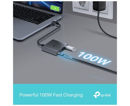 Концентратор TP-Link USB-C 3-in-1 1xUSB 3.0 + 1xUSB-C PD 100W + 1xHDMI (UH3020C), изображение 6 Концентратор TP-Link USB-C 3-in-1 1xUSB 3.0 + 1xUSB-C PD 100W + 1xHDMI (UH3020C), изображение 6