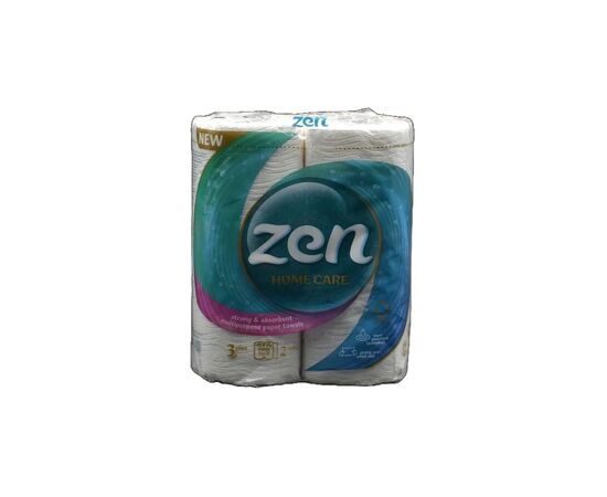 Бумажные полотенца Zen Premium Care 3 слоя 50 отрывов 11 м 2 рулона (5944582100275)