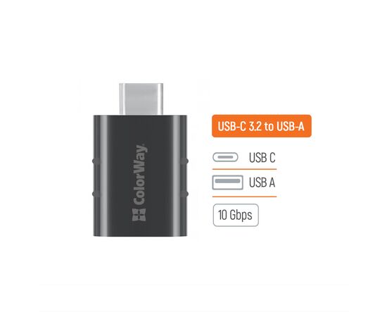 Переходник OTG USB 3.2 AF to USB-C ColorWay (CW-AD-AC3), изображение 4 Переходник OTG USB 3.2 AF to USB-C ColorWay (CW-AD-AC3), изображение 4