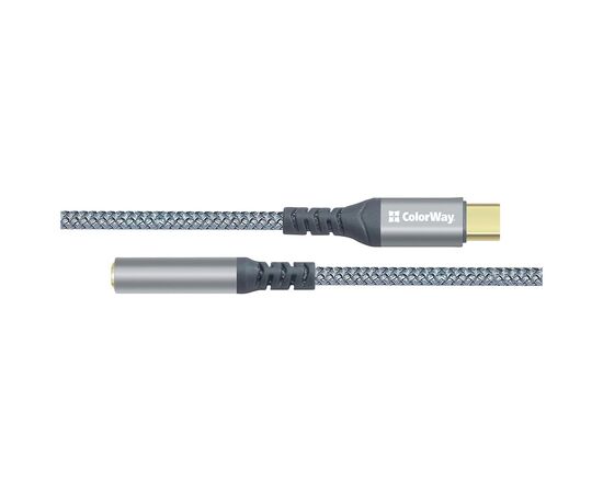 Переходник USB-C to 3.5mm F 0.14m gray ColorWay (CW-AD-CJ), изображение 3 Переходник USB-C to 3.5mm F 0.14m gray ColorWay (CW-AD-CJ), изображение 3