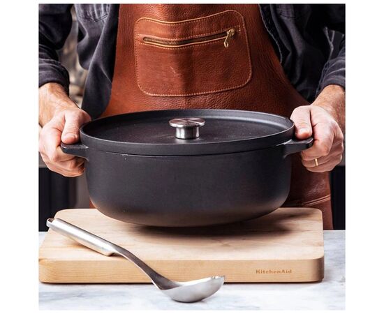 Гусятница KitchenAid Matte Oven-to-table 30 см, 5,6 л чорна (CC004900-001), изображение 3 Гусятница KitchenAid Matte Oven-to-table 30 см, 5,6 л чорна (CC004900-001), изображение 3