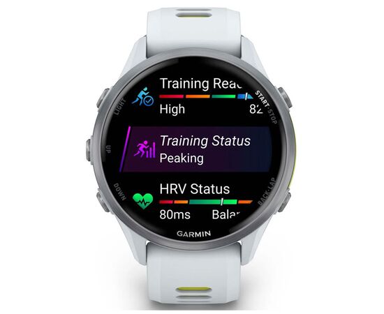 Смарт-часы Garmin Forerunner 970, Whitestone/Amp Yellow, GPS (010-02969-11), изображение 8 Смарт-часы Garmin Forerunner 970, Whitestone/Amp Yellow, GPS (010-02969-11), изображение 8