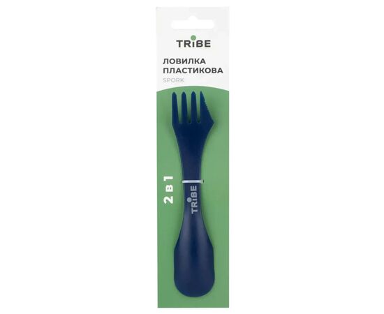 Ложка-вилка туристическая Tribe Spork пластикова blue (T-FC-0031-blue), изображение 3 Ложка-вилка туристическая Tribe Spork пластикова blue (T-FC-0031-blue), изображение 3