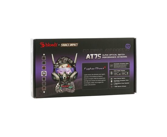Клавіатура A4Tech AT75 RGB USB UA Cypher Ghost (4711421001830), зображення 12 Клавіатура A4Tech AT75 RGB USB UA Cypher Ghost (4711421001830), зображення 12