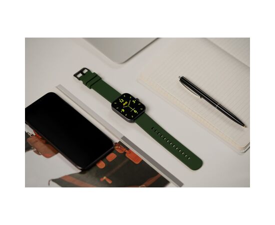 Смарт-часы 2E Alpha SQ Music Edition 46mm Black-Green + ремінець сірий (2E-CWW40BKGN-WS), изображение 9 Смарт-часы 2E Alpha SQ Music Edition 46mm Black-Green + ремінець сірий (2E-CWW40BKGN-WS), изображение 9