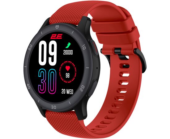 Смарт-часы 2E Motion GT2 47mm Black-red + ремінець зелений (2E-CWW21BKRD-WS), изображение 2 Смарт-часы 2E Motion GT2 47mm Black-red + ремінець зелений (2E-CWW21BKRD-WS), изображение 2