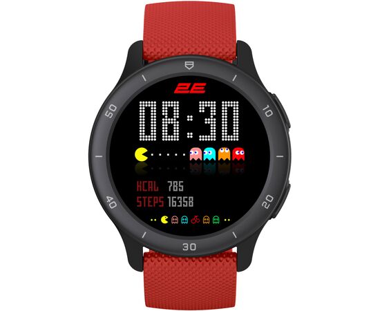 Смарт-часы 2E Motion GT2 47mm Black-red + ремінець зелений (2E-CWW21BKRD-WS), изображение 3 Смарт-часы 2E Motion GT2 47mm Black-red + ремінець зелений (2E-CWW21BKRD-WS), изображение 3