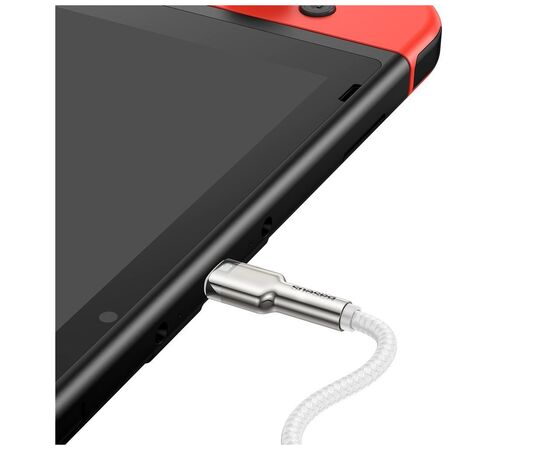 Дата кабель USB-C to USB-C 1.0m 100W metal white Baseus (CATJK-C02), изображение 3 Дата кабель USB-C to USB-C 1.0m 100W metal white Baseus (CATJK-C02), изображение 3