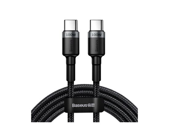 Дата кабель USB-C to USB-C 2.0m 100W 5A black-grey Baseus (CATKLF-ALG1)