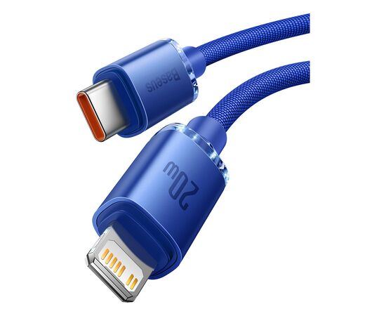 Дата кабель USB-C to Lightning 1.2m 20W blue Baseus (CAJY000203), зображення 2 Дата кабель USB-C to Lightning 1.2m 20W blue Baseus (CAJY000203), зображення 2