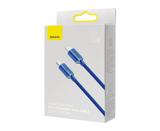 Дата кабель USB-C to Lightning 1.2m 20W blue Baseus (CAJY000203), зображення 5 Дата кабель USB-C to Lightning 1.2m 20W blue Baseus (CAJY000203), зображення 5