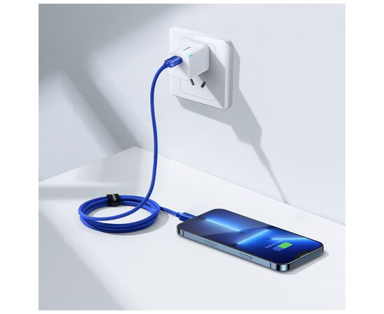 Дата кабель USB-C to Lightning 1.2m 20W blue Baseus (CAJY000203), зображення 7 Дата кабель USB-C to Lightning 1.2m 20W blue Baseus (CAJY000203), зображення 7