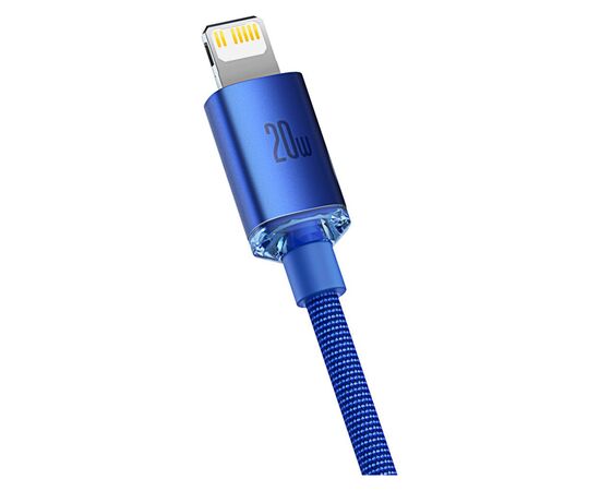 Дата кабель USB-C to Lightning 2.0m 20W blue Baseus (CAJY000303), изображение 3 Дата кабель USB-C to Lightning 2.0m 20W blue Baseus (CAJY000303), изображение 3