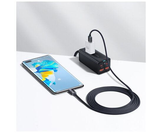 Дата кабель USB 2.0 AM to USB-C 1.2m 100W black Baseus (CAJY000401), изображение 7 Дата кабель USB 2.0 AM to USB-C 1.2m 100W black Baseus (CAJY000401), изображение 7