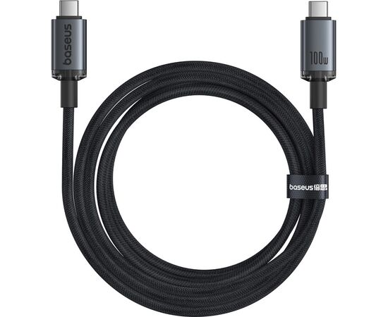 Дата кабель USB-C to USB-C 1.5m 100W USB3.2 20Gb black Baseus (P10318204111-00), изображение 2