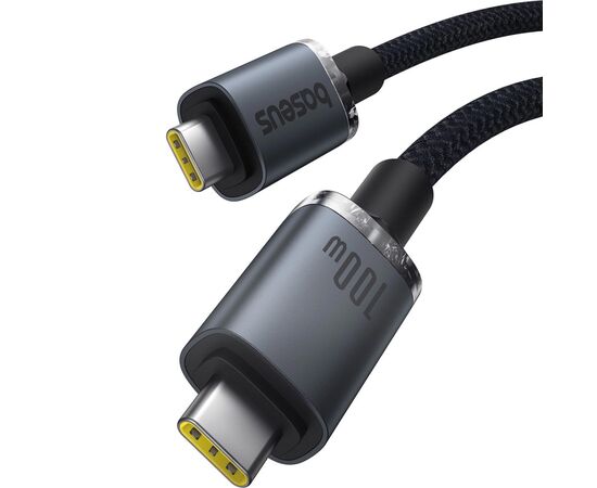Дата кабель USB-C to USB-C 1.5m 100W USB3.2 20Gb black Baseus (P10318204111-00), изображение 3