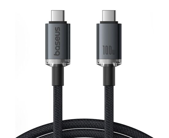 Дата кабель USB-C to USB-C 1.5m 100W USB3.2 20Gb black Baseus (P10318204111-00)