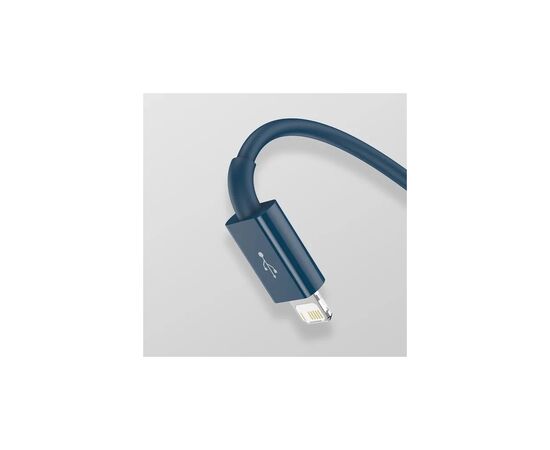 Дата кабель USB 2.0 AM to Lightning + Micro 5P + Type-C 1.5m 3.5A blue Baseus (CAMLTYS-03), изображение 9