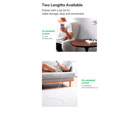 Дата кабель USB 2.0 AM to USB-C 2.0m 65W black Baseus (CAYS001001), изображение 8