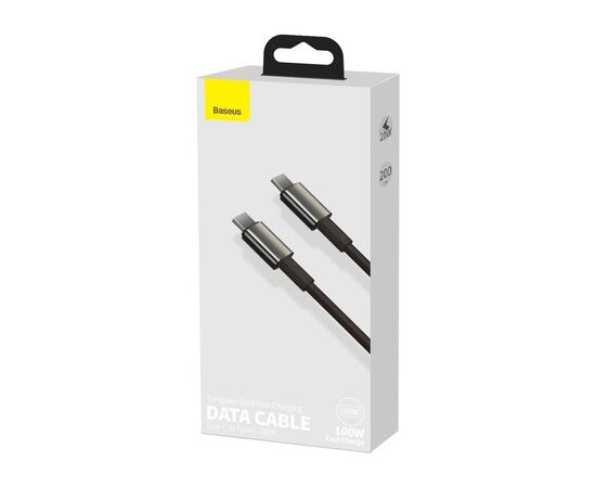 Дата кабель USB-C to USB-C 2.0m 100W black Baseus (CATWJ-A01), зображення 4 Дата кабель USB-C to USB-C 2.0m 100W black Baseus (CATWJ-A01), зображення 4