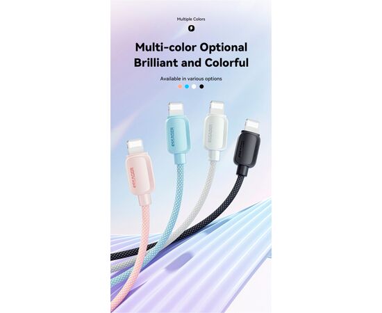Дата кабель USB-C to Lightning 2.0m 20W white Essager (EXCTL-WLA02-P), изображение 5 Дата кабель USB-C to Lightning 2.0m 20W white Essager (EXCTL-WLA02-P), изображение 5