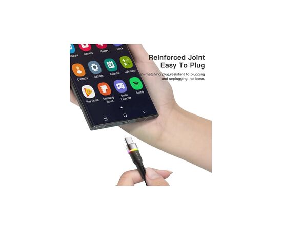 Дата кабель USB 2.0 AM to USB-C 2.0m 3A LED black Essager (EXCT-XCDA01), изображение 8 Дата кабель USB 2.0 AM to USB-C 2.0m 3A LED black Essager (EXCT-XCDA01), изображение 8