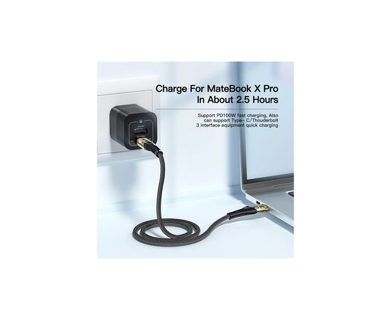Дата кабель USB-C to USB-C 1.0m 100W black Essager (EXCTT1-XJ01-P), изображение 5 Дата кабель USB-C to USB-C 1.0m 100W black Essager (EXCTT1-XJ01-P), изображение 5