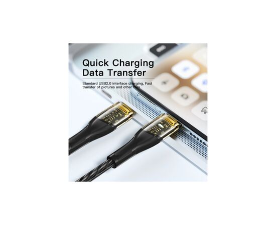 Дата кабель USB-C to USB-C 1.0m 100W black Essager (EXCTT1-XJ01-P), изображение 6 Дата кабель USB-C to USB-C 1.0m 100W black Essager (EXCTT1-XJ01-P), изображение 6