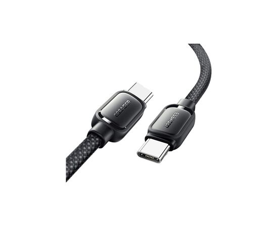 Дата кабель USB-C to USB-C 1.0m 100W black Essager (EXCTT1-TD01-P), изображение 2 Дата кабель USB-C to USB-C 1.0m 100W black Essager (EXCTT1-TD01-P), изображение 2