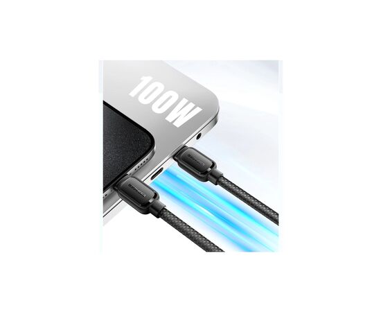 Дата кабель USB-C to USB-C 1.0m 100W black Essager (EXCTT1-TD01-P), изображение 7 Дата кабель USB-C to USB-C 1.0m 100W black Essager (EXCTT1-TD01-P), изображение 7