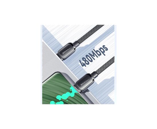 Дата кабель USB-C to USB-C 1.0m 100W black Essager (EXCTT1-TD01-P), изображение 9 Дата кабель USB-C to USB-C 1.0m 100W black Essager (EXCTT1-TD01-P), изображение 9