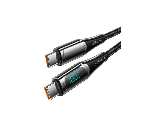 Дата кабель USB-C to USB-C 2.0m 100W Digital Display black Essager (ES-XCTT1-YDA01), изображение 2 Дата кабель USB-C to USB-C 2.0m 100W Digital Display black Essager (ES-XCTT1-YDA01), изображение 2