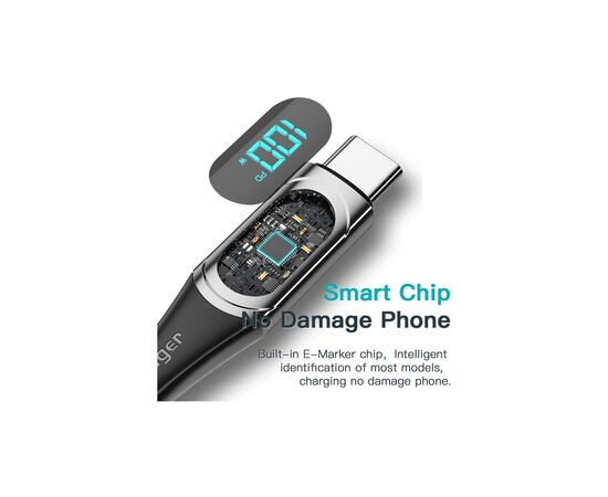 Дата кабель USB-C to USB-C 2.0m 100W Digital Display black Essager (ES-XCTT1-YDA01), изображение 8 Дата кабель USB-C to USB-C 2.0m 100W Digital Display black Essager (ES-XCTT1-YDA01), изображение 8