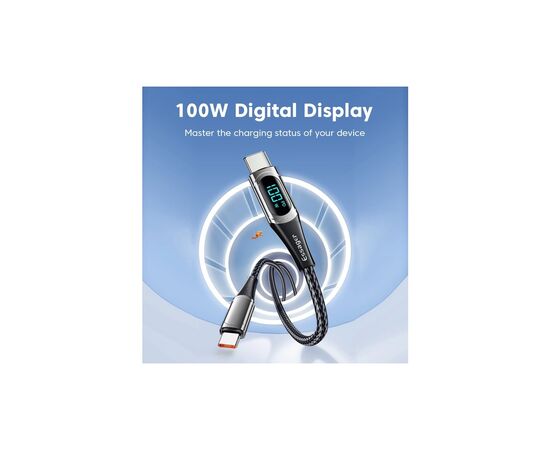 Дата кабель USB-C to USB-C 2.0m 100W Digital Display black Essager (ES-XCTT1-YDA01), изображение 9 Дата кабель USB-C to USB-C 2.0m 100W Digital Display black Essager (ES-XCTT1-YDA01), изображение 9
