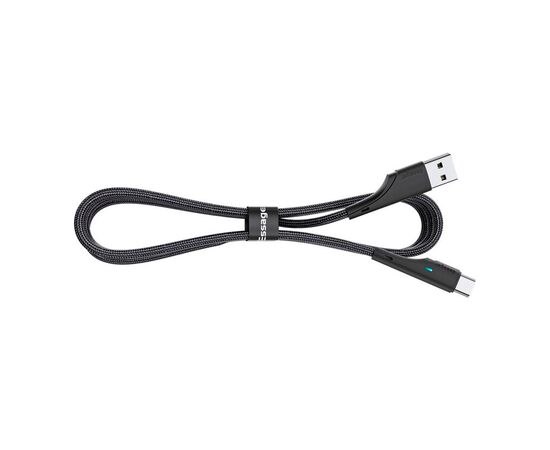 Дата кабель USB 2.0 AM to USB-C 3.0m black Essager (EXCT-LSC01), изображение 2 Дата кабель USB 2.0 AM to USB-C 3.0m black Essager (EXCT-LSC01), изображение 2