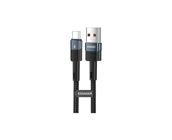 Дата кабель USB 2.0 AM to USB-C 2.0m 7A blue Essager (EXCT-XCA03), изображение 2 Дата кабель USB 2.0 AM to USB-C 2.0m 7A blue Essager (EXCT-XCA03), изображение 2