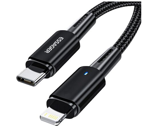 Дата кабель USB-C to Lightning 0.5m 20W black Essager (EXCTL-CGB01) Дата кабель USB-C to Lightning 0.5m 20W black Essager (EXCTL-CGB01)