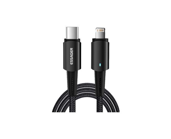 Дата кабель USB-C to Lightning 2.0m 20W black Essager (EXCTL-CGA01)