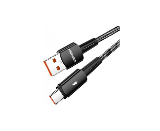 Дата кабель USB 2.0 AM to USB-C 2.0m 120W black Essager (EXC120-CGA01-P), изображение 2 Дата кабель USB 2.0 AM to USB-C 2.0m 120W black Essager (EXC120-CGA01-P), изображение 2