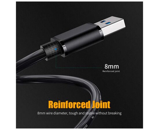 Дата кабель USB 3.0 AM/AM 0.5m 5Gbps black Essager (EXCAA-YTB01), изображение 8 Дата кабель USB 3.0 AM/AM 0.5m 5Gbps black Essager (EXCAA-YTB01), изображение 8