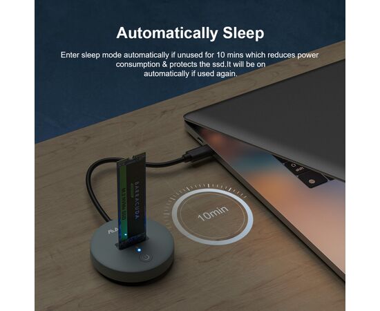Док-станція для накопичувачів Maiwo M.2 NVMe/SATA SSD to USB3.2 Gen2 USB-C 10Gbps (K1698P2), зображення 4 Док-станція для накопичувачів Maiwo M.2 NVMe/SATA SSD to USB3.2 Gen2 USB-C 10Gbps (K1698P2), зображення 4