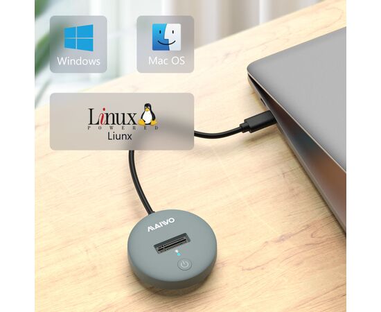 Док-станція для накопичувачів Maiwo M.2 NVMe/SATA SSD to USB3.2 Gen2 USB-C 10Gbps (K1698P2), зображення 8 Док-станція для накопичувачів Maiwo M.2 NVMe/SATA SSD to USB3.2 Gen2 USB-C 10Gbps (K1698P2), зображення 8