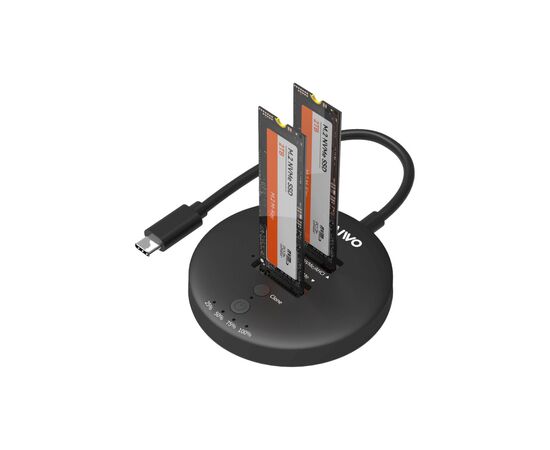 Док-станція для накопичувачів Maiwo 2*NVMe M.2 SSD to USB3.2 Gen2 USB-C 10Gbps (K3026P2 grey), зображення 3 Док-станція для накопичувачів Maiwo 2*NVMe M.2 SSD to USB3.2 Gen2 USB-C 10Gbps (K3026P2 grey), зображення 3
