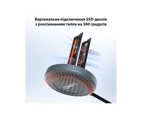 Док-станція для накопичувачів Maiwo 2*NVMe M.2 SSD to USB3.2 Gen2 USB-C 10Gbps (K3026P2 grey), зображення 7 Док-станція для накопичувачів Maiwo 2*NVMe M.2 SSD to USB3.2 Gen2 USB-C 10Gbps (K3026P2 grey), зображення 7