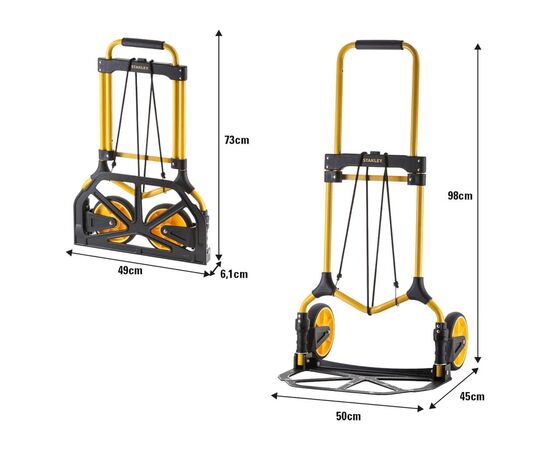 Тележка грузовая Stanley до 100кг, размер платформы 49х28см, вес 4,75кг (SXWT-FT582), изображение 2 Тележка грузовая Stanley до 100кг, размер платформы 49х28см, вес 4,75кг (SXWT-FT582), изображение 2