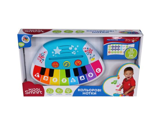 Развивающая игрушка Kiddi Smart Пианино – Цветные нотки (свет) (4514T-KS), изображение 3 Развивающая игрушка Kiddi Smart Пианино – Цветные нотки (свет) (4514T-KS), изображение 3