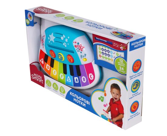 Развивающая игрушка Kiddi Smart Пианино – Цветные нотки (свет) (4514T-KS), изображение 5 Развивающая игрушка Kiddi Smart Пианино – Цветные нотки (свет) (4514T-KS), изображение 5