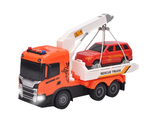 Спецтехніка TechnoDrive серії Big Truck – Евакуатор Scania з машиною (світло, звук) (6408KS) Спецтехніка TechnoDrive серії Big Truck – Евакуатор Scania з машиною (світло, звук) (6408KS)