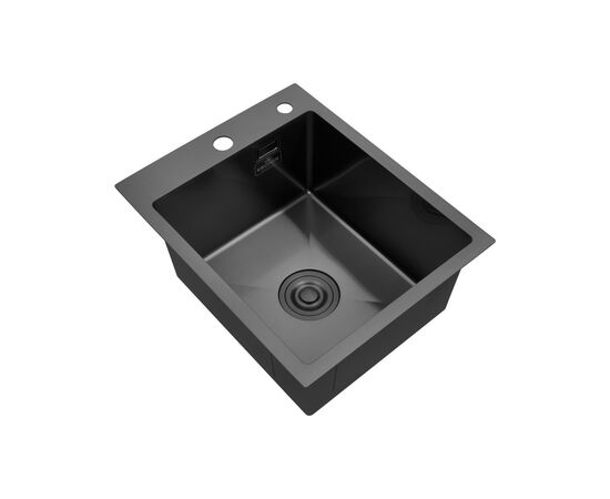 Мойка кухонная Kroner PVD Schwarze-4050HM (CV035374), изображение 3 Мойка кухонная Kroner PVD Schwarze-4050HM (CV035374), изображение 3